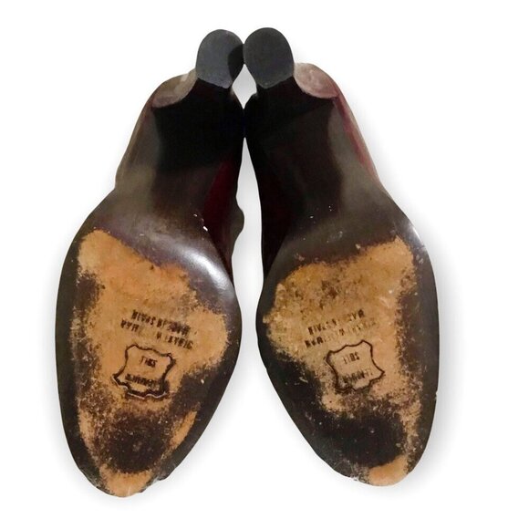 STUART WEITZMAN burgundy patent 'Honor Roll' size 6.5 - Picture 6 of 9